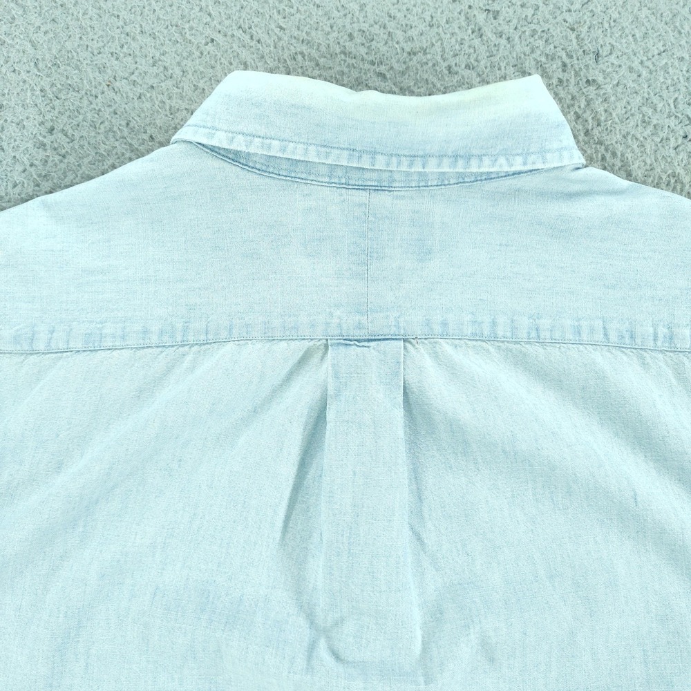 Ralph Lauren Shirt Men Large Light Blue Denim Custom Fit Button Down Long Sleeve - Picture 5 of 16